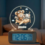 Miniatura de Reloj Despertador Aviador con Luz y Nombre personalizado