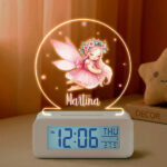 Reloj Despertador Hada con Luz y Nombre personalizado Miniatura de Reloj Despertador Hada con Luz y Nombre personalizado