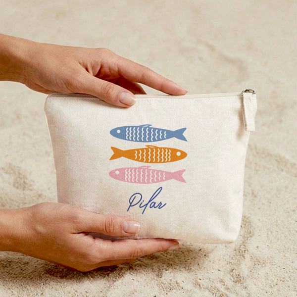 Neceser Peces de Colores con Nombre personalizado