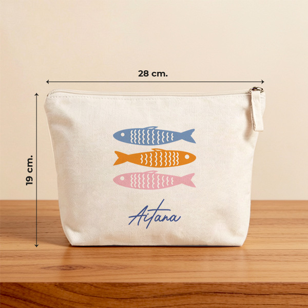 Neceser Peces de Colores con Nombre personalizado