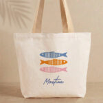Tote Bag Peces de Colores con Nombre personalizado Miniatura de Tote Bag Peces de Colores con Nombre personalizado