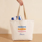 Miniatura de Tote Bag Peces de Colores con Nombre personalizado