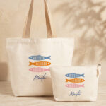 Miniatura de Tote Bag Peces de Colores con Nombre personalizado