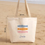 Miniatura de Tote Bag Peces de Colores con Nombre personalizado