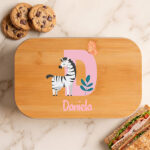 Fiambrera con Tapa de Madera Infantil con Inicial personalizada Miniatura de Fiambrera con Tapa de Madera Infantil con Inicial personalizada