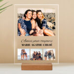 Plaque collage photo avec textes personnalisée Vignette de Plaque collage photo avec textes personnalisée