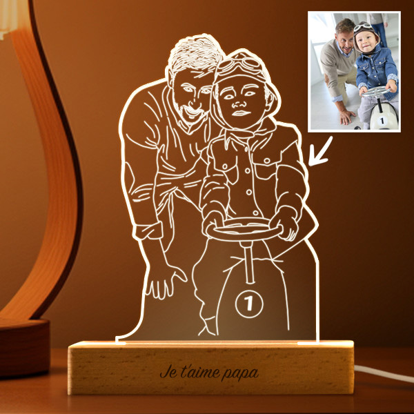Lampe illustrée 3D personnalisée