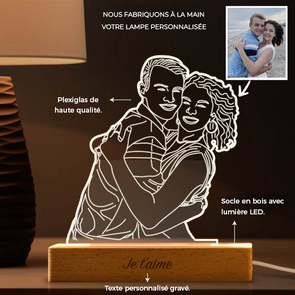 Lampe illustrée 3D personnalisée