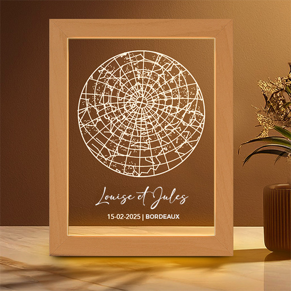 Lampe Carte Céleste personnalisée