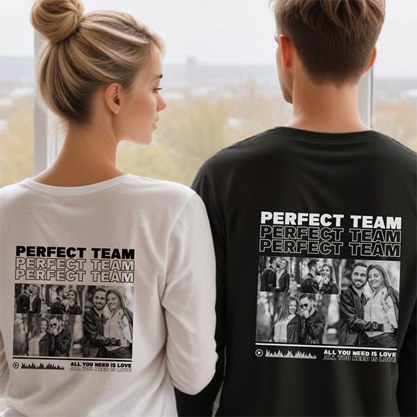 T-shirt personnalisé Perfect Team avec photos