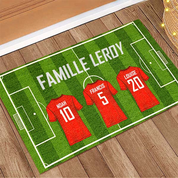 Paillasson Équipe de Football Familiale personnalisé