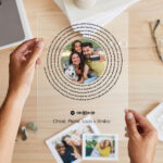 Vignette de Plaque avec Paroles de Chanson Spotify en Spirale et votre Photo personnalisée