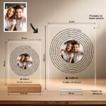 Vignette de Plaque avec Paroles de Chanson Spotify en Spirale et votre Photo personnalisée