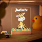 Vignette de Veilleuse animaux pour enfants avec prénom personnalisé