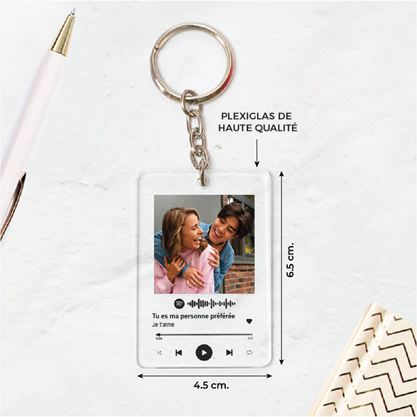 Porte-clés Spotify personnalisé