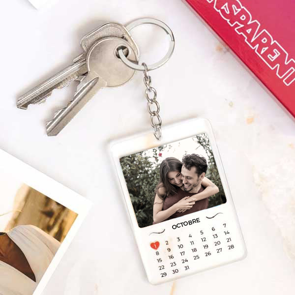 Porte-clés calendrier avec photo personnalisé
