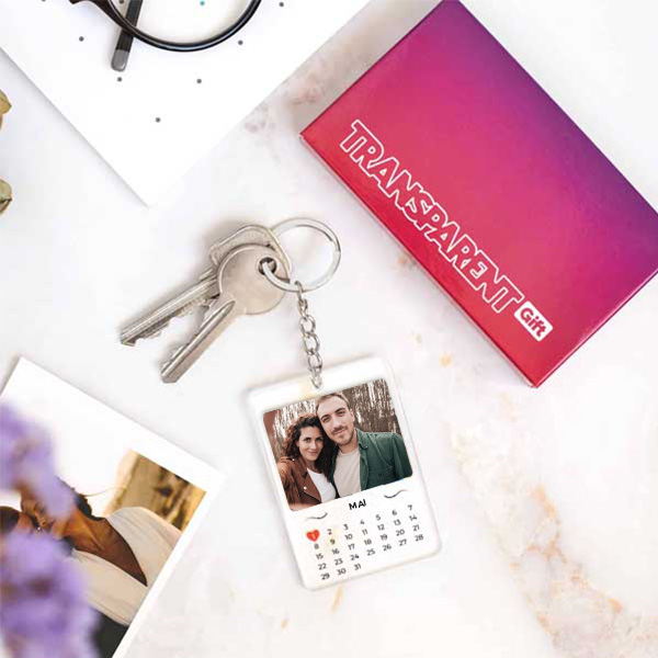 Porte-clés calendrier avec photo personnalisé