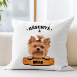 Vignette de Coussin avec panneau personnalisé et Nom de l’Animal de Compagnie
