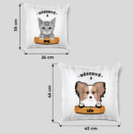 Vignette de Coussin avec panneau personnalisé et Nom de l’Animal de Compagnie
