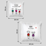 Vignette de Coussin Personnages avec texte personnalisé