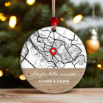 Pack de Décorations pour Sapin de Carte de Noël avec Localisation et Textes Personnalisés Vignette de Pack de Décorations pour Sapin de Carte de Noël avec Localisation et Textes Personnalisés