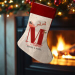 Vignette de Chaussette de Noël personnalisée avec Initiales et Prénoms