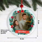 Vignette de Pack de décorations pour sapin de Guirlande de Noël avec photo et texte personnalisés