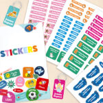 Vignette de Pack d’étiquettes adhésives enfant pour vêtements et objets avec nom personnalisé