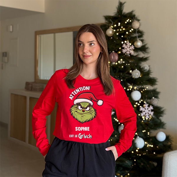 Pyjama Le Grinch avec prénom personnalisé
