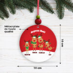 Vignette de Pack de décorations pour sapin de Noël avec Rennes avec prénoms personnalisés