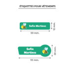 Vignette de Étiquettes textiles thermocollantes pour vêtements d’enfants personnalisées
