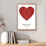 Vignette de Affiche Carte de l’Amour avec Localisation Personnalisée