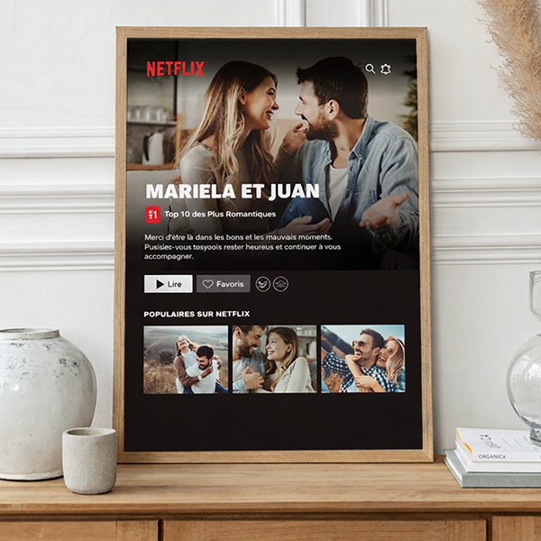 Affiche Design Netflix avec Noms et Texte personnalisés