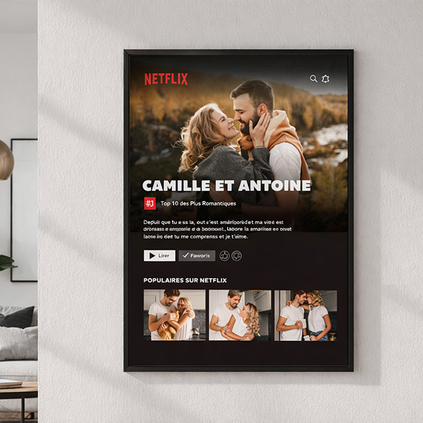 Affiche Design Netflix avec Noms et Texte personnalisés