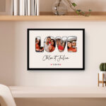 Vignette de Affiche Design LOVE avec Date et Prénoms Personnalisés