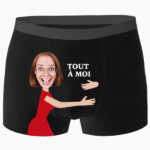 Vignette de Boxer avec la phrase « RIEN QU'À MOI » et photo personnalisée