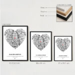 Vignette de Affiche Carte de l’Amour avec Localisation Personnalisée