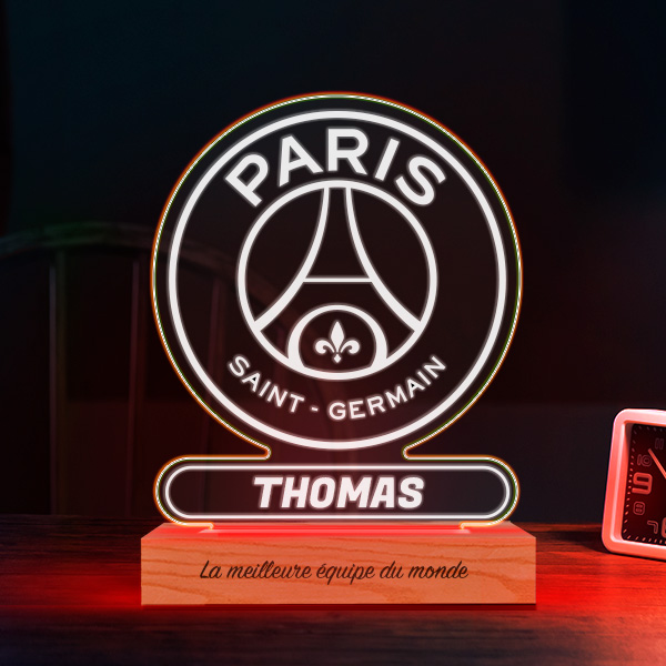 Lampe avec Écusson Paris Saint-Germain (PSG) personnalisée