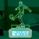 Vignette de Réveil lumineux Joueur de Football personnalisé