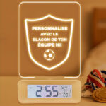 Vignette de Réveil lumineux avec votre blason personnalisé