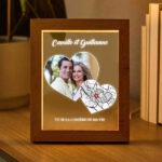 Vignette de Lampe Cœurs personnalisée avec Carte de l’Amour et Photos