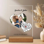 Plaque Cœurs avec Carte de l’Amour et Photos personnalisée Vignette de Plaque Cœurs avec Carte de l’Amour et Photos personnalisée