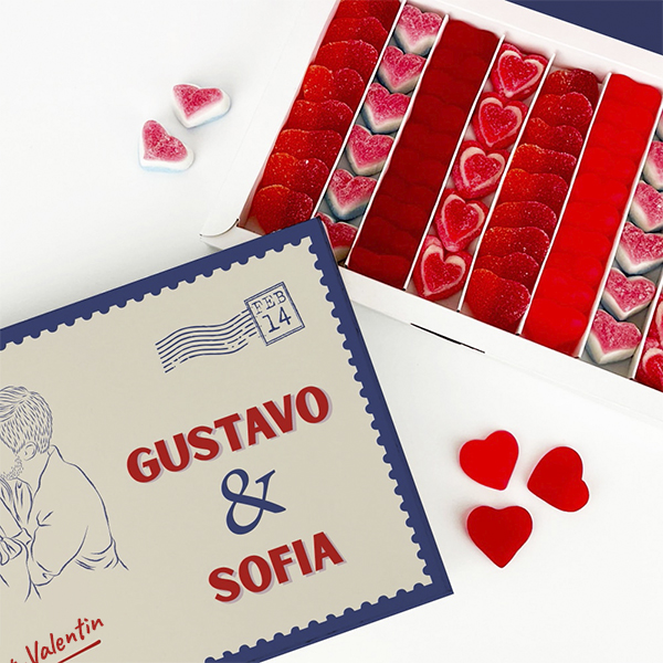 Boîte de Bonbons personnalisée avec Photo Illustrée et Prénoms