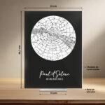 Vignette de Plaque Carte du Ciel personnalisée