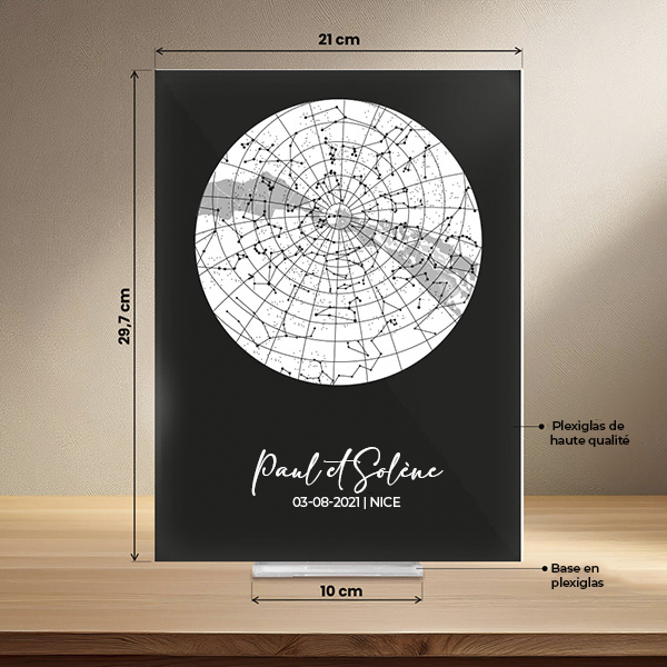 Plaque Carte du Ciel personnalisée