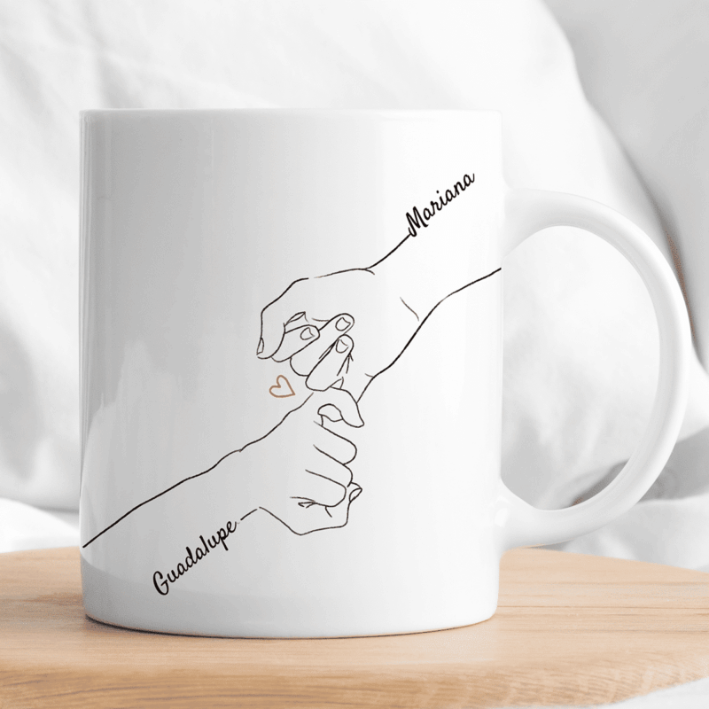 Mug Mains Unies avec Noms personnalisé