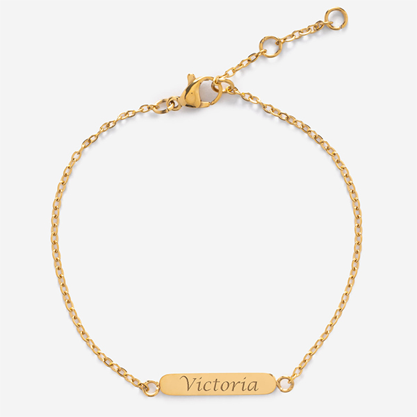 Bracelet Femme Bloc avec Texte personnalisé