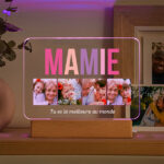 Lampe multicolore personnalisée pour Grand-mère Vignette de Lampe multicolore personnalisée pour Grand-mère