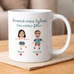 Vignette de Mug avec texte, prénoms et personnages créés à partir d’une Photo personnalisés