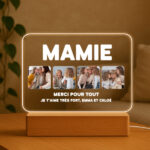 Vignette de Lampe Grand-mère avec quatre photos et texte personnalisé